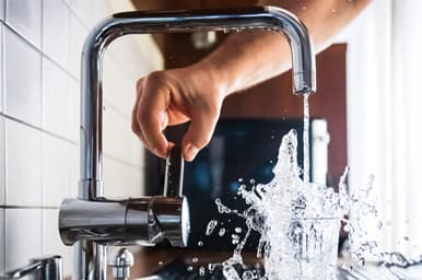 Close-up of plumbing work